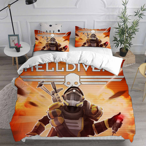 Helldivers 2 Bedding Sets Duvet Cover Comforter Set