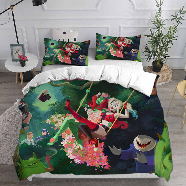 Harley Quinn Season 3 Bedding Sets Duvet Cover Halloween Cosplay Comforter Sets