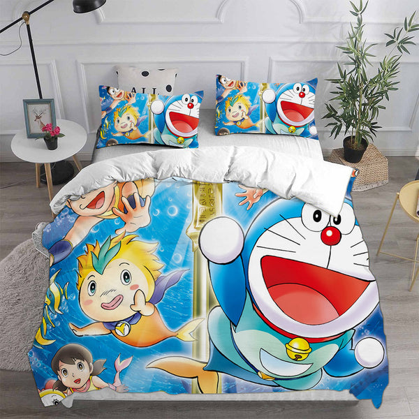 Doraemon Cosplay Bedding Sets Duvet Cover Halloween Comforter Sets