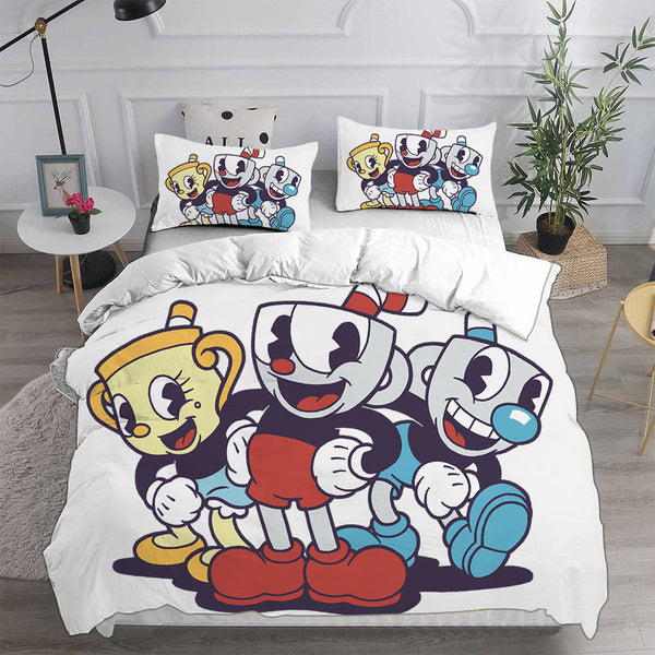 The Cuphead Show Bedding Sets Duvet Cover Halloween Cosplay Comforter Sets