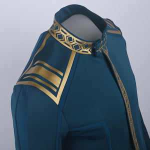 Star Trek SNW Captain Pike Gold Uniforms Top Shirts Cosplay Costumes for Men