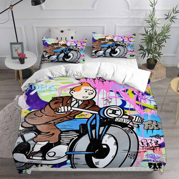 The Adventures of Tintin Bedding Sets Duvet Cover Comforter Set