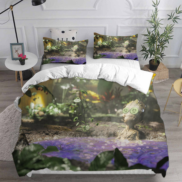 I Am Groot Bedding Sets Duvet Cover Halloween Cosplay Comforter Sets