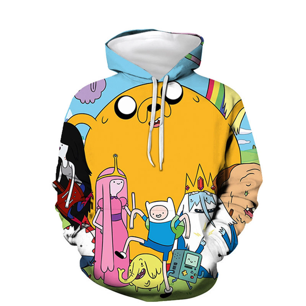 Adventure Time with Finn and Jake 3D Hoodies Sweatshirt Coat Jackets Costumes