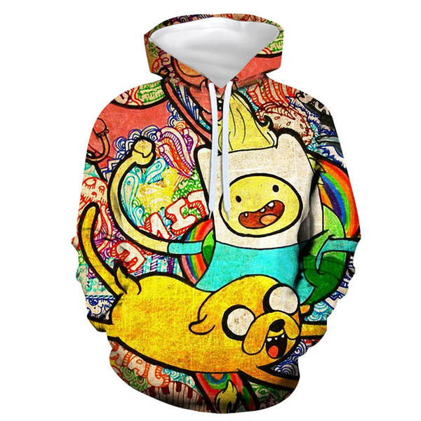 Adventure Time with Finn and Jake 3D Hoodies Sweatshirt Coat Jackets Costumes