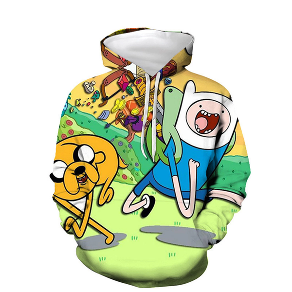 Adventure Time with Finn and Jake 3D Hoodies Sweatshirt Coat Jackets Costumes