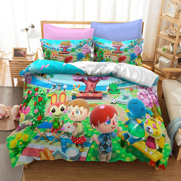 Animal Crossing Cosplay Duvet Cover Set Halloween Quilt Cover