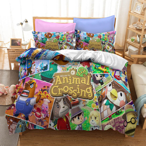 Animal Crossing Cosplay Duvet Cover Set Halloween Quilt Cover