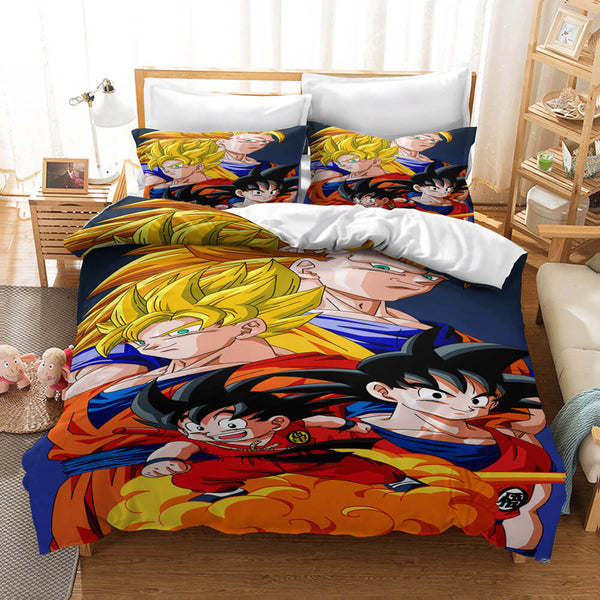 Anime Dragon Ball Cosplay Bedding Duvet Cover Halloween Sheets Bed Set