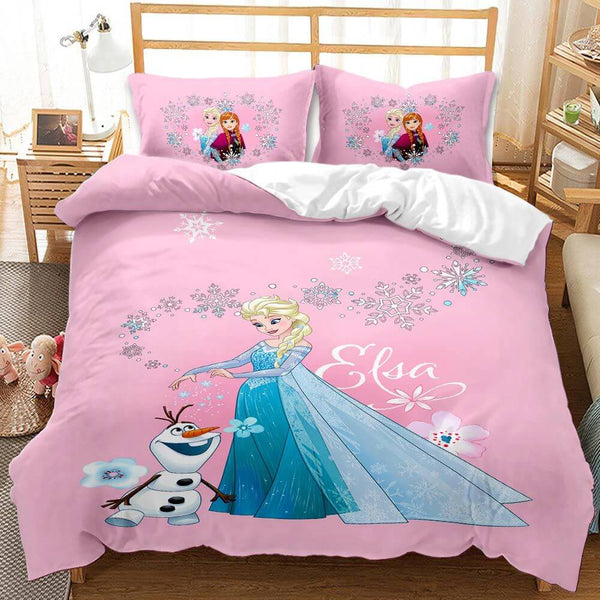 Anime Frozen Cosplay Duvet Cover Set Halloween Quilt Cover