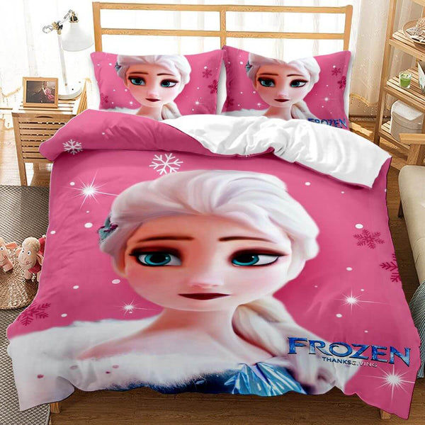 Anime Frozen Cosplay Duvet Cover Set Halloween Quilt Cover