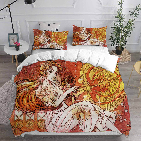 Anime JoJo's Bizarre Adventure Stone Ocean Cosplay Bedding Sets Duvet Cover Halloween Comforter Sets