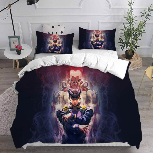 Anime JoJo's Bizarre Adventure Stone Ocean Cosplay Bedding Sets Duvet Cover Halloween Comforter Sets