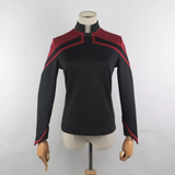 Cosermart Star Trek Picard  Admiral JL Uniform  Red Gold Blue Top Shirts Coat For  Female