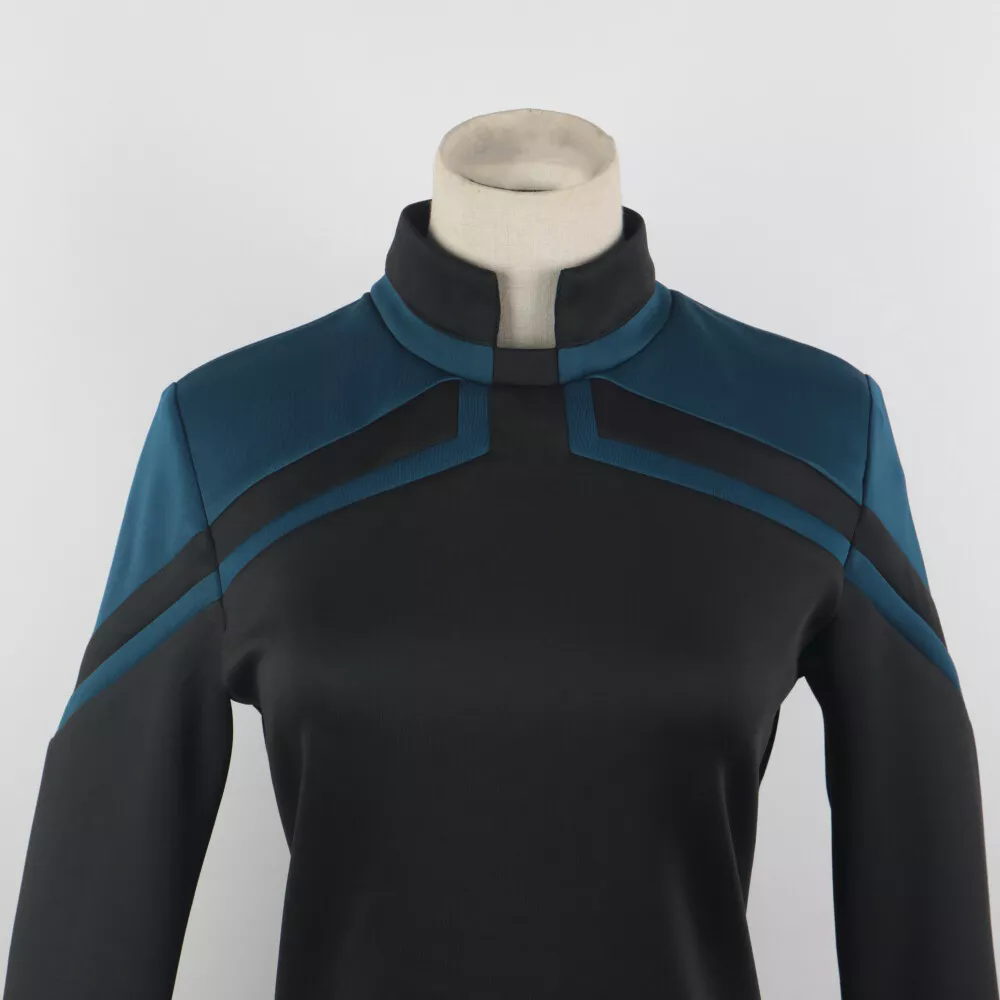 Cosermart Star Trek Picard  Admiral JL Uniform  Red Gold Blue Top Shirts Coat For  Female