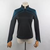 Cosermart Star Trek Picard  Admiral JL Uniform  Red Gold Blue Top Shirts Coat For  Female