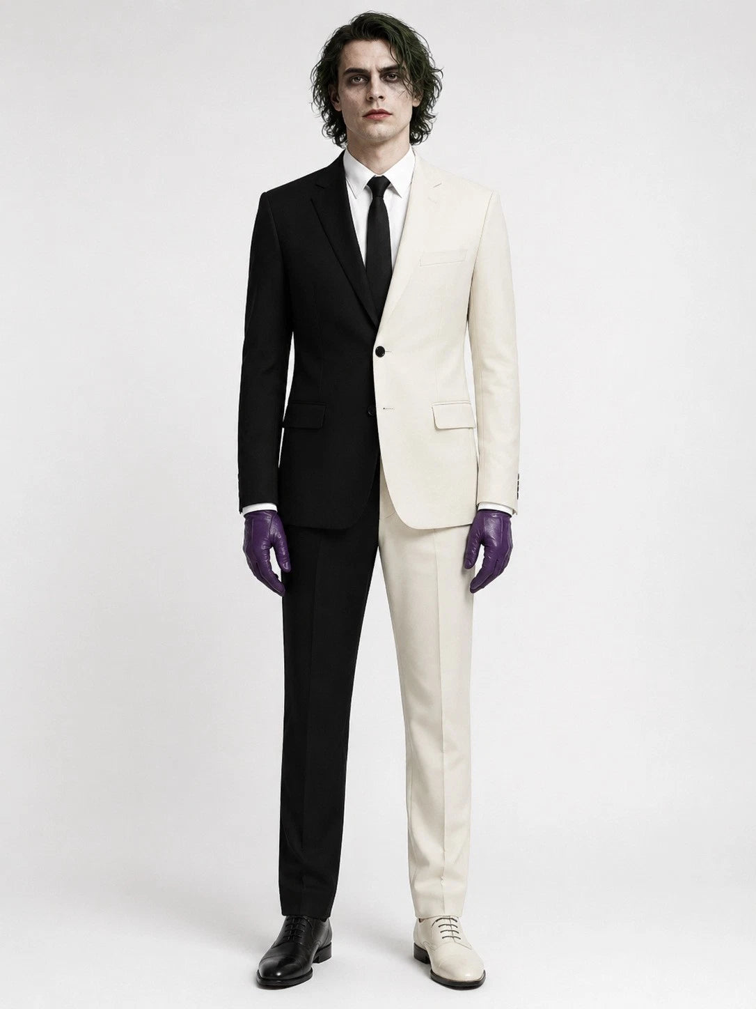 Cosplay Batman The Dark Knight Gotham Joker Black White Suits Superhero Costume