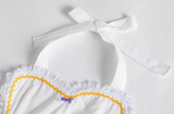 Cosplay Beauty and the Beast Mrs Potts Maid Dress Apron Hats Party Costumes Suit