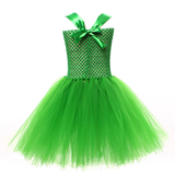 Cosplay Christmas Monster Grinch Kids Dress Halloween Girls Princess Skirt Suits