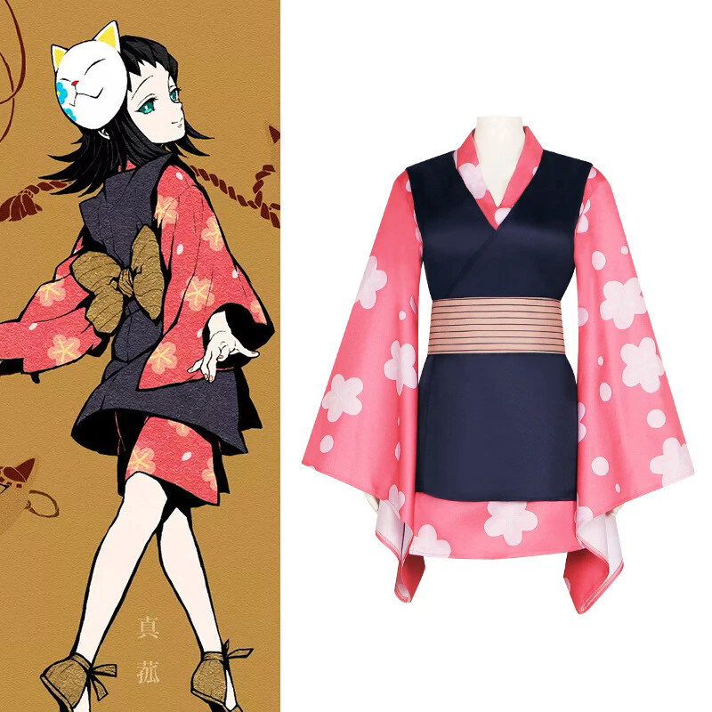 Cosplay Demon Slayer Makomo Costume Kimono Halloween Carnival Suits Fancy Dress