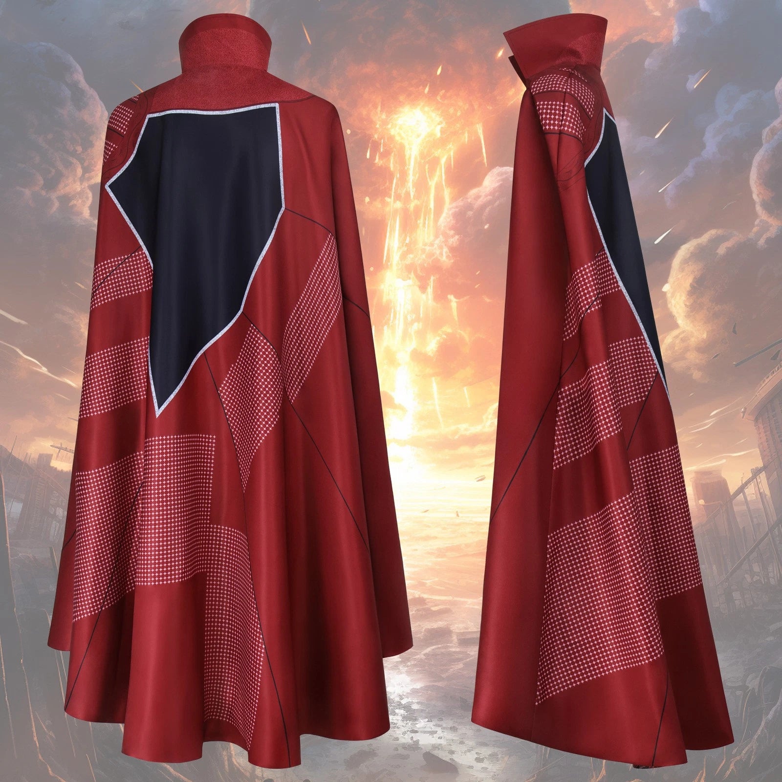 Cosplay Doctor Dr Strange Red Cloak Robe Superhero Costumes Halloween Props