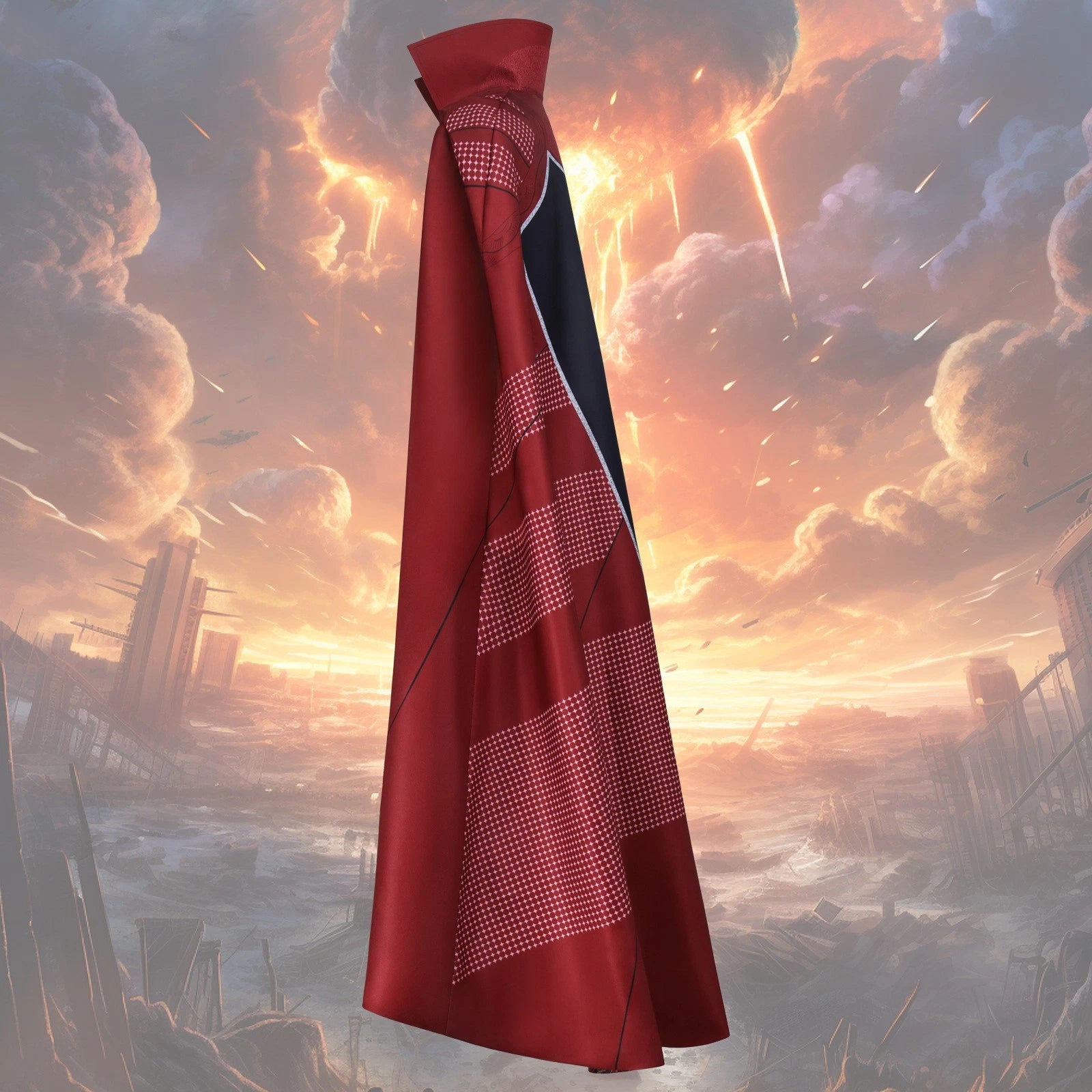 Cosplay Doctor Dr Strange Red Cloak Robe Superhero Costumes Halloween Props