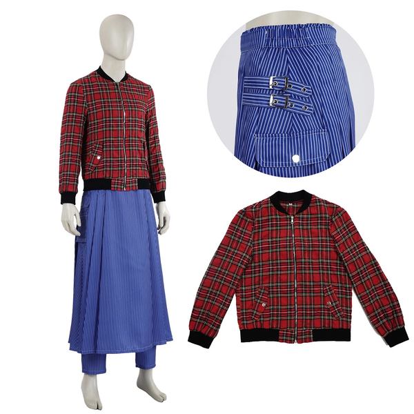 Cosplay Doctor Who Season 14 Ncuti Gatwa Jacket Halloween Striped Suit‌s Costume