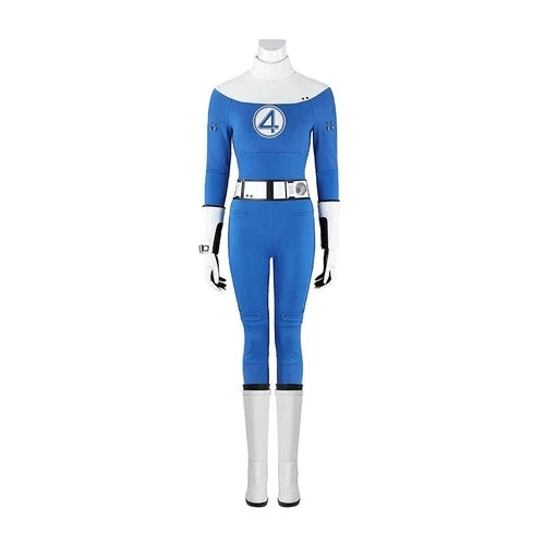 Cosplay Fantastic Four Jumpsuits Reed Invisible Woman Susan Adult Kids Bodysuit