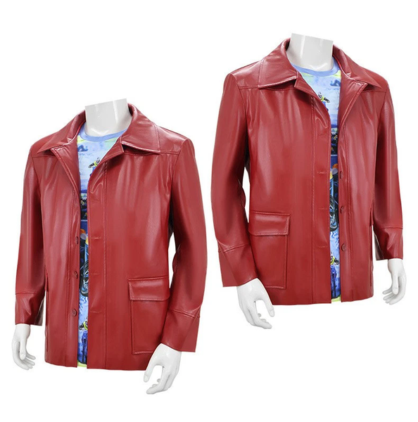 Cosplay Fight Club Tyler Durden Red Jacket T-Shirts Costumes Halloween Suits