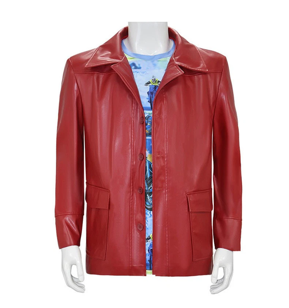 Cosplay Fight Club Tyler Durden Red Jacket T-Shirts Costumes Halloween Suits