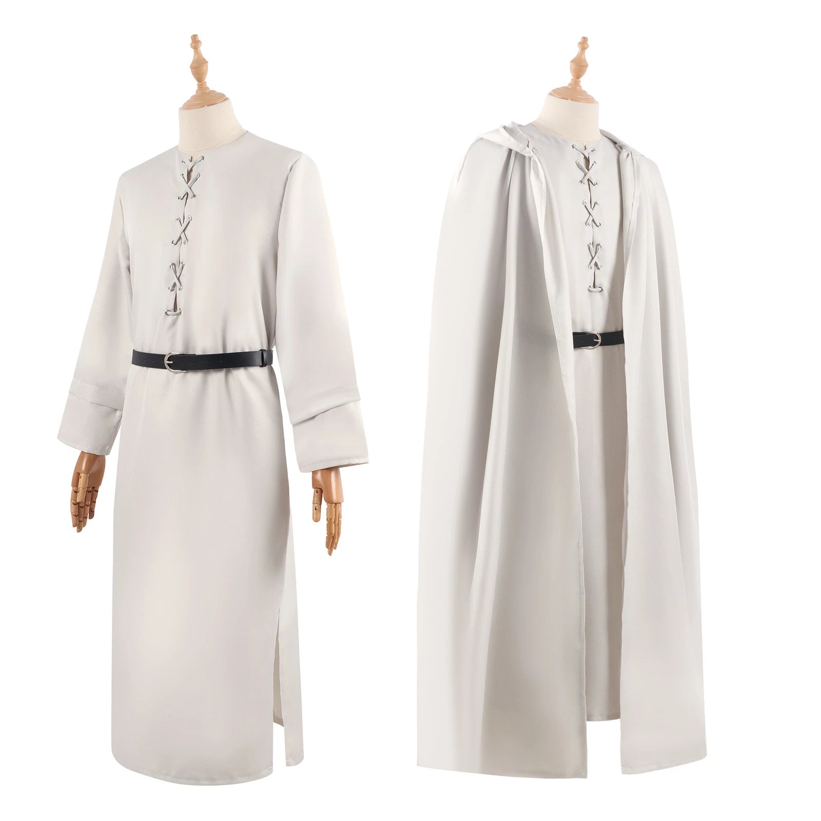 Cosplay Gandalf The Wizard Fairy Costume Gown Halloween Masquerade Full Set Suit