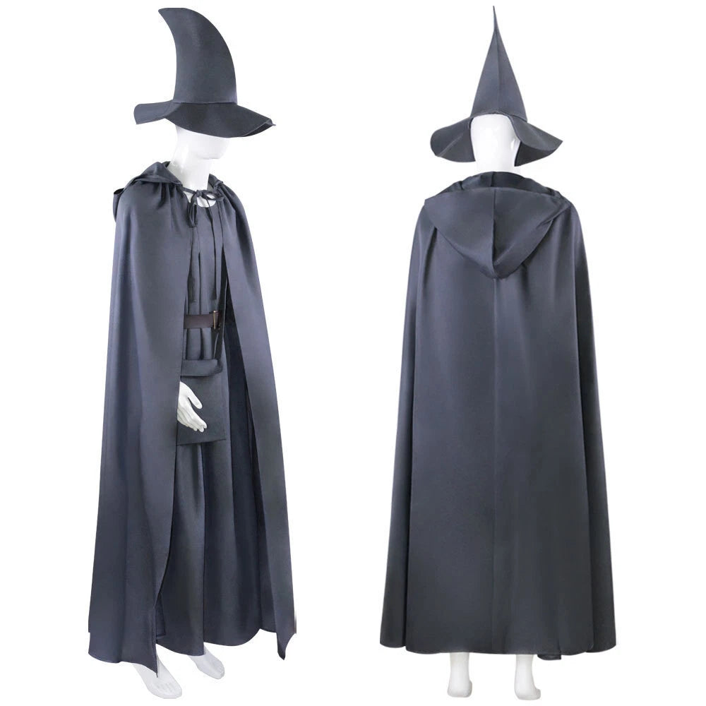 Cosplay Gandalf The Wizard Fairy Costume Gown Halloween Masquerade Full Set Suit
