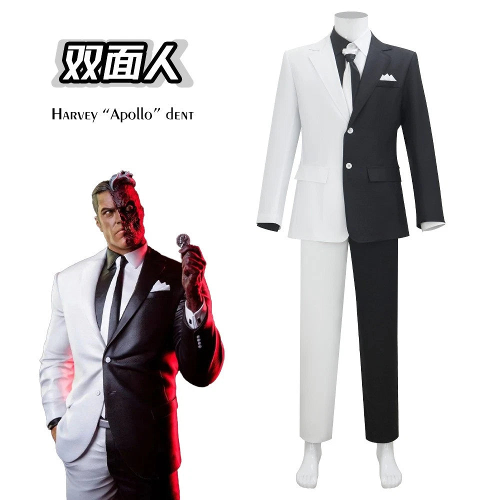 Cosplay Gotham Knights Two Face Costume Harvey Apollo Dent Superhero Jacket Suit