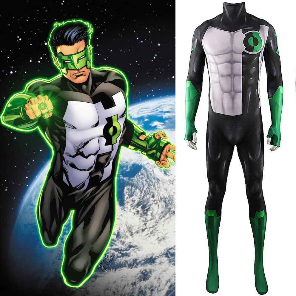 Cosplay Green Lantern Kyle Rayner Jumpsuits Superhero Adult ABodysuit Zentai