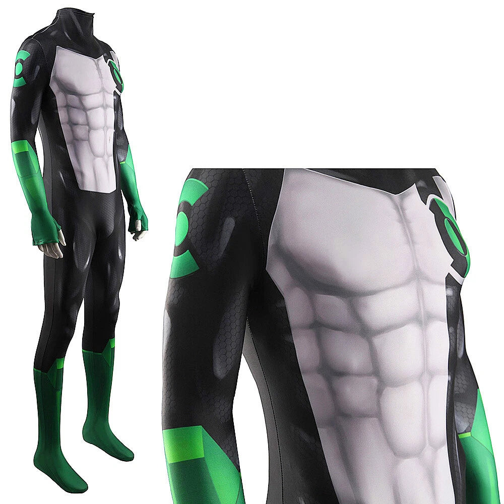 Cosplay Green Lantern Kyle Rayner Jumpsuits Superhero Adult ABodysuit Zentai