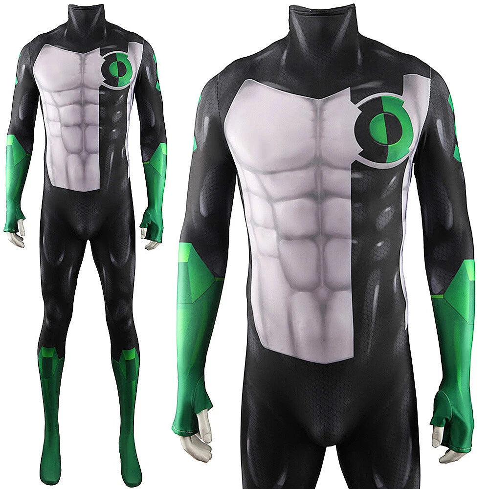 Cosplay Green Lantern Kyle Rayner Jumpsuits Superhero Adult ABodysuit Zentai