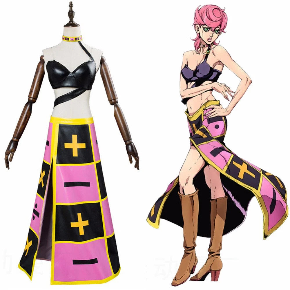 Cosplay Jojos Bizarre Adventure Stone Ocean Trish Una Vest Skirts JK Dress Suits