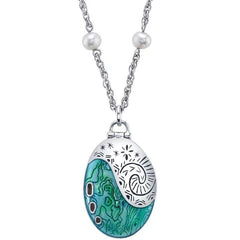 Cosplay Moana Ocean Shell Locket Necklace Openable Pendant Halloween Props Gifts