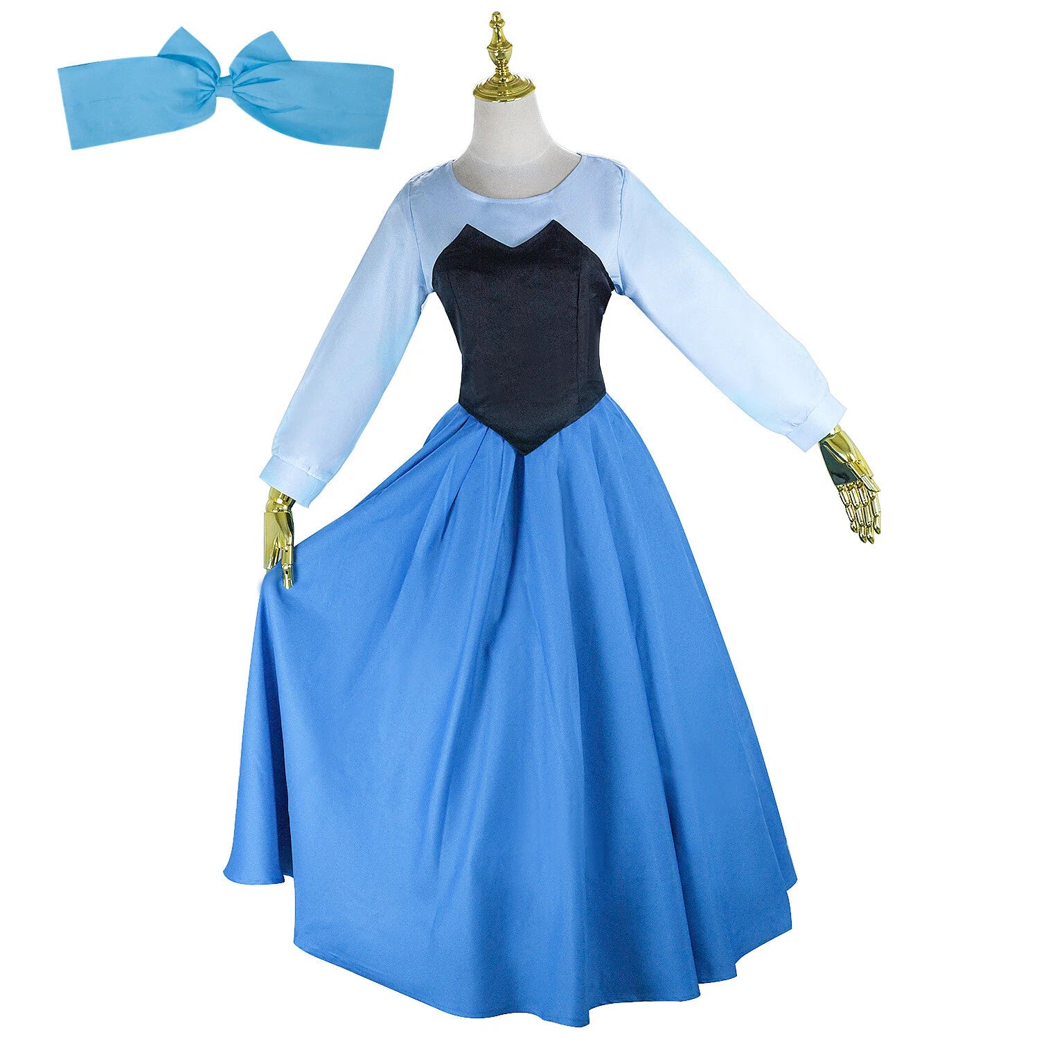 Cosplay Princess Ariel Dress Halloween Carnival Suits Womens Full Set Costumes