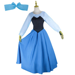 Cosplay Princess Ariel Dress Halloween Carnival Suits Womens Full Set Costumes