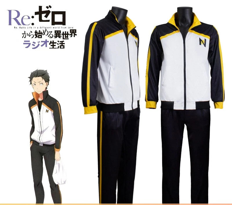 Cosplay Re Life In A Different World From Zero Natsuki Subaru Jacket Pants Suits