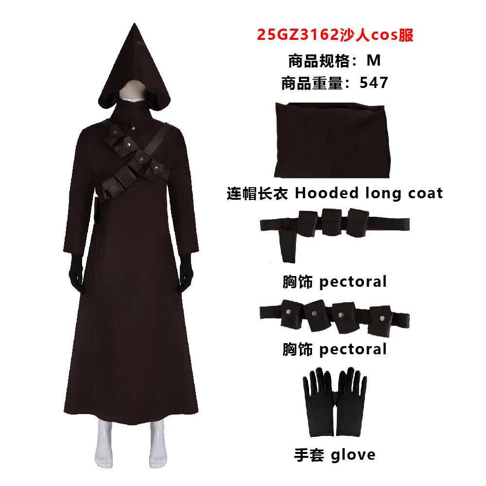 Cosplay Star Wars Jawa Long Coat Hood Costume Halloween Jedi Carnival Suit