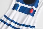 Cosplay SW the Robot R2-D2 Skirt Dress Halloween Party Masquerade Costume