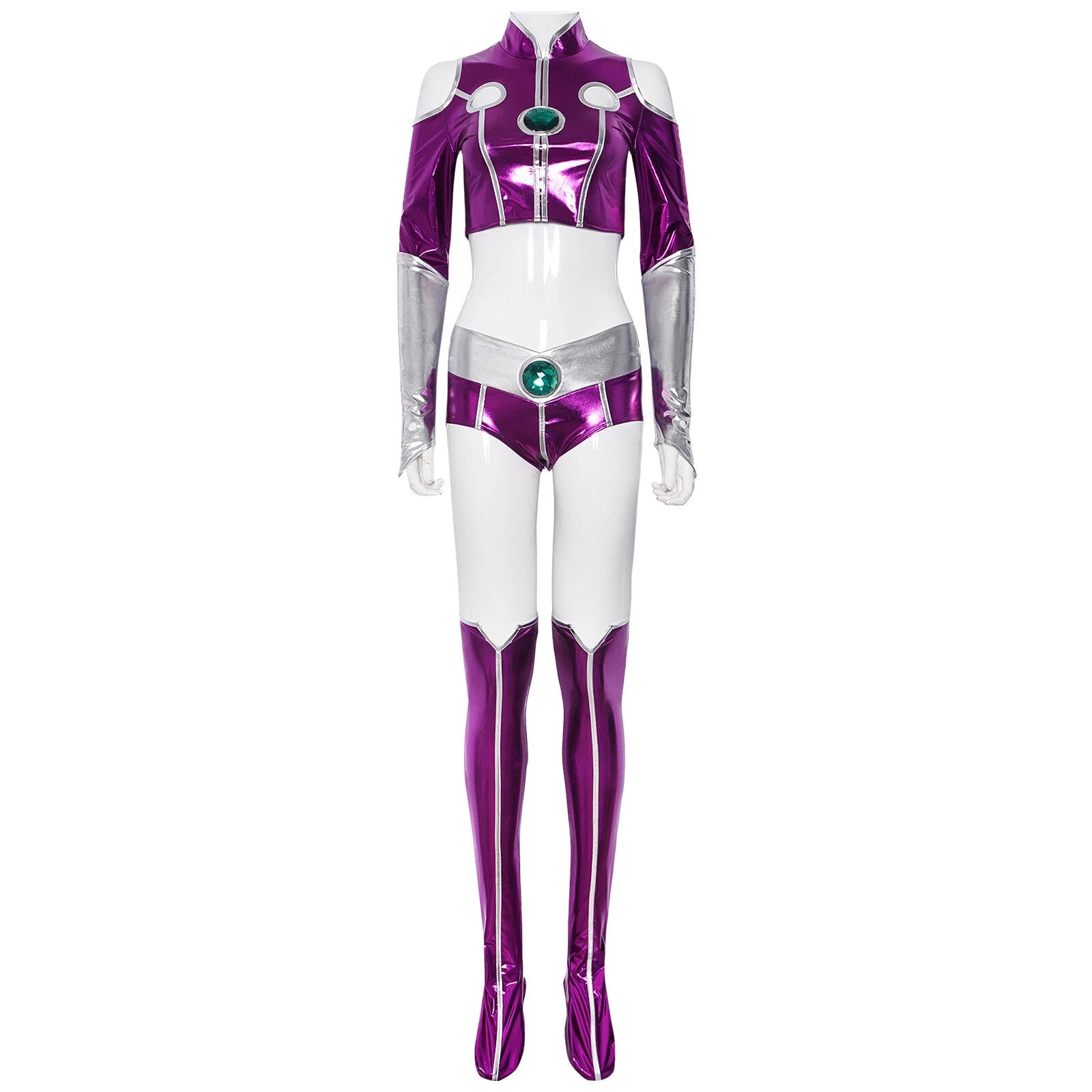 Cosplay Teen Titans Starfire Costume Suit Superhero Halloween Masquerade Outfits