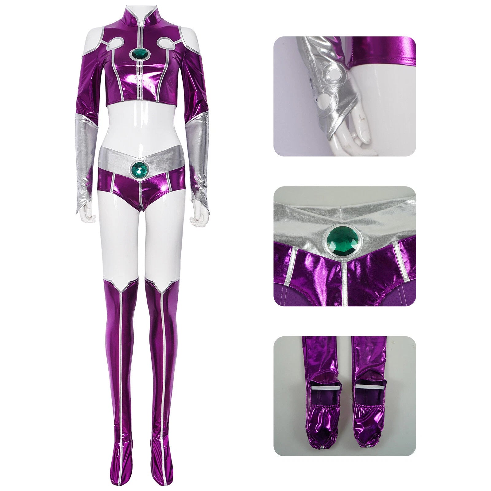 Cosplay Teen Titans Starfire Costume Suit Superhero Halloween Masquerade Outfits