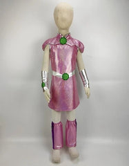 Cosplay Teen Titans Starfire Kids Dress Superhero Princess Koriand'r Girls Suits