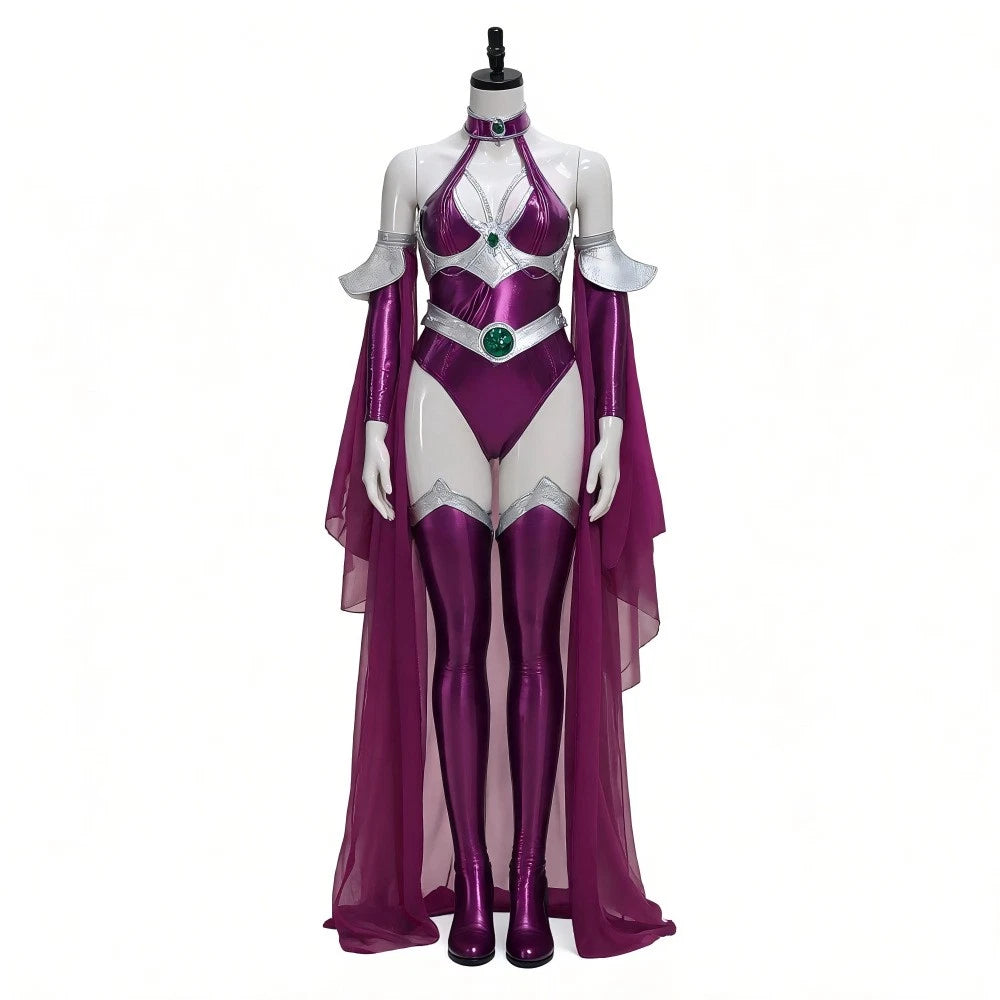 Cosplay Teen Titans Starfire Sexy Jumpsuits Superhero Koriandr Costumes Suits