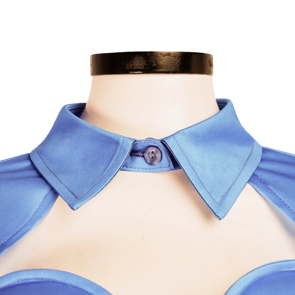Cosplay The Fifth Element Airline Stewardess Leeloo Uniform Dress Hat Costumes