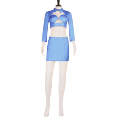 Cosplay The Fifth Element Airline Stewardess Leeloo Uniform Dress Hat Costumes