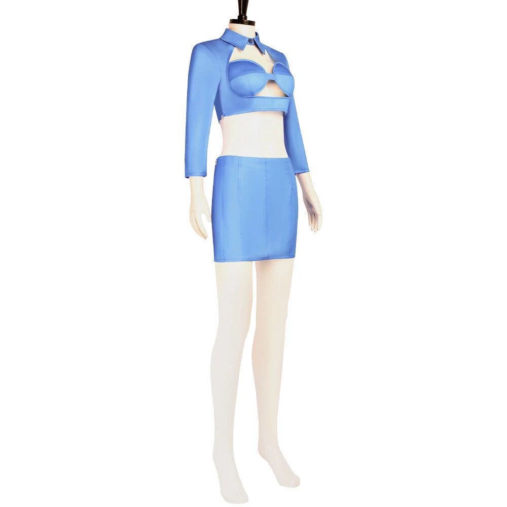 Cosplay The Fifth Element Airline Stewardess Leeloo Uniform Dress Hat Costumes